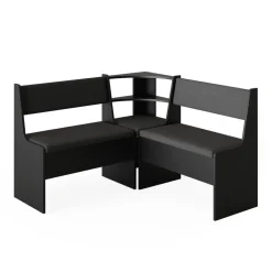 Esszimmer-Eckbank Roman Schwarz 120 x 120 cm Vicco