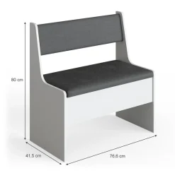 Esszimmer-Eckbank Roman Weiß 41.5 x 76.6 cm Vicco