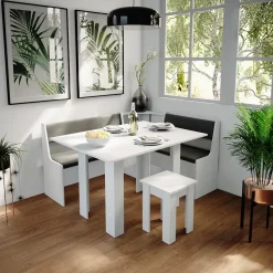 Esszimmer-Eckbank Roman Weiß 41.5 x 76.6 cm Vicco