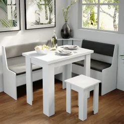 Esszimmer-Eckbank Roman Weiß 41.5 x 76.6 cm Vicco