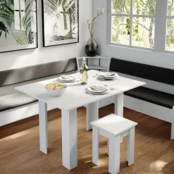 Esszimmer-Eckbank Roman Weiß 43.5 x 43.5 cm Vicco