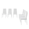 Esszimmerstuhl Grand Weiß 42.5 x 48 cm 6er Set Vicco