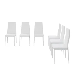 Esszimmerstuhl Grand Weiß 42.5 x 48 cm 6er Set Vicco
