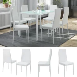 Esszimmerstuhl Grand Weiß 42.5 x 48 cm 6er Set Vicco