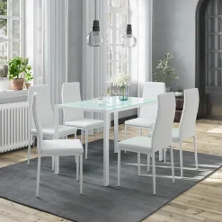 Esszimmerstuhl Grand Weiß 42.5 x 48 cm 6er Set Vicco