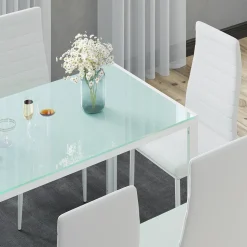 Esszimmerstuhl Grand Weiß 42.5 x 48 cm 6er Set Vicco