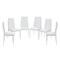 Esszimmerstuhl Grand Weiß 42.5 x 48 cm 6er Set Vicco