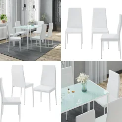 Esszimmerstuhl Grand Weiß 42.5 x 48 cm 6er Set Vicco