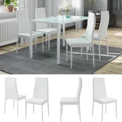 Esszimmerstuhl Grand Weiß 42.5 x 48 cm 4er Set Vicco