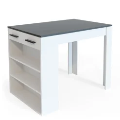 Esszimmertisch Repose Anthrazit/Weiß 67 x 100 cm Vicco