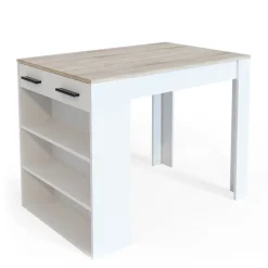 Esszimmertisch Repose Sonoma/Weiß 67 x 100 cm Vicco