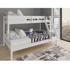 Etagenbett Everest Weiß 140x200 / 90x200 cm Vitalispa