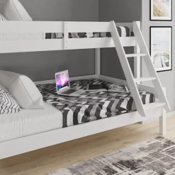 Etagenbett Everest Weiß 140x200 / 90x200 cm Vitalispa