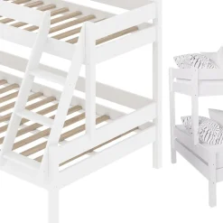 Etagenbett Everest Weiß 140x200 / 90x200 cm Vitalispa