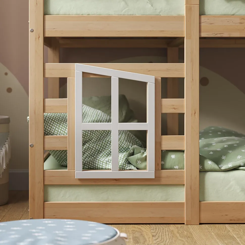 Etagenbett Maja Braun 90x200 cm mit 2 Matratzen Vitalispa