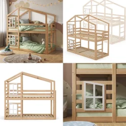 Etagenbett Maja Naturholz 90x200 cm Vitalispa
