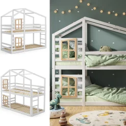 Etagenbett Maja Weiß 90x200 cm Vitalispa