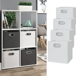 Faltbox Weiß 30 x 30 cm 4er Set Vicco