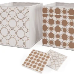 Faltbox Weiß/Gold 30 x 30 cm 2er Set Vicco