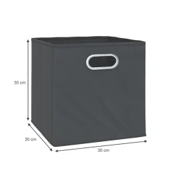 Faltbox 30x30 Anthrazit 30 x 30 cm 4er Set Vicco