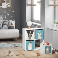 Faltbox 30x30 Blau-Grau 30 x 30 cm 2er Set Vicco