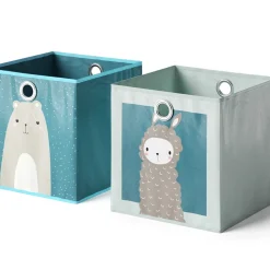 Faltbox 30x30 Blau-Grau 30 x 30 cm 2er Set Vicco