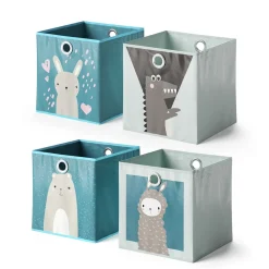 Faltbox 30x30 Blau-Grau 30 x 30 cm 2er Set Vicco