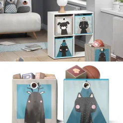 Faltbox 30x30 Grau/Blau 30 x 30 cm 2er Set Vicco