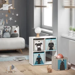 Faltbox 30x30 Grau/Blau 30 x 30 cm 2er Set Vicco