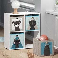 Faltbox 30x30 Grau/Blau 30 x 30 cm 2er Set Vicco