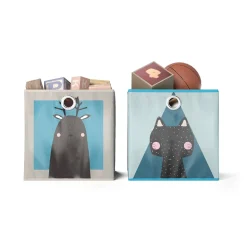 Faltbox 30x30 Grau/Blau 30 x 30 cm 2er Set Vicco