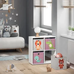 Faltbox 30x30 Grau/Lila 30 x 30 cm 2er Set Vicco