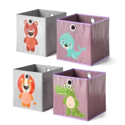 Faltbox 30x30 Grau/Lila 30 x 30 cm 2er Set Vicco