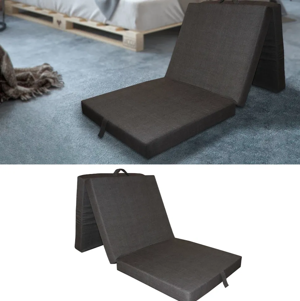 Faltmatratze Anthrazit 190 x 70 cm Vitalispa