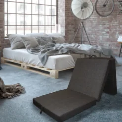 Faltmatratze Anthrazit 190 x 70 cm Vitalispa