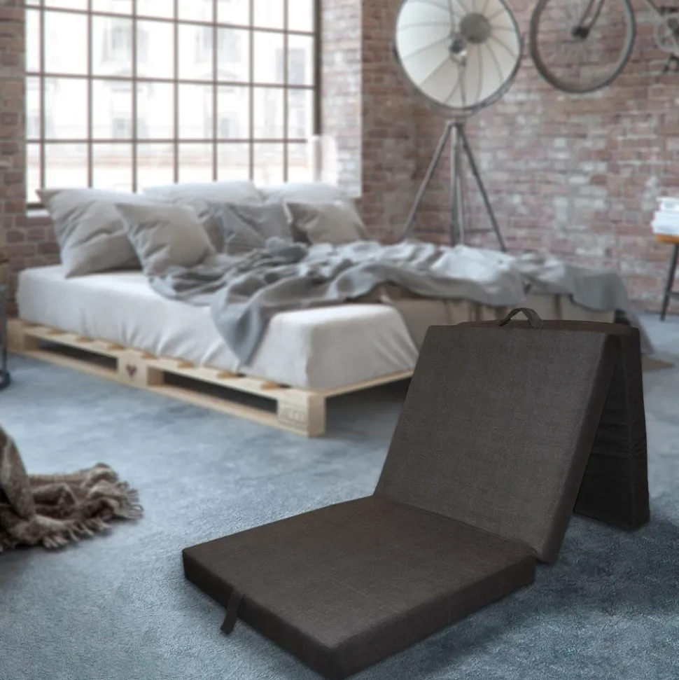 Faltmatratze Anthrazit 190 x 70 cm Vitalispa