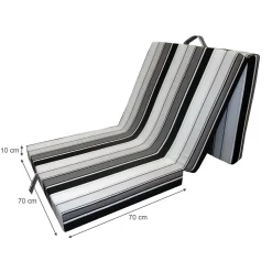 Faltmatratze Schwarz 190 x 70 cm Vitalispa