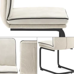 Freischwinger Eleganza Beige 2er Set Vicco