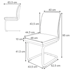 Freischwinger Eleganza Beige 4er Set Vicco