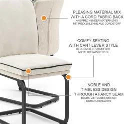 Freischwinger Eleganza Beige 4er Set Vicco