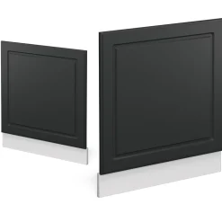 Frontblende R-Line Anthrazit Landhaus 60 cm ohne Arbeitsplatte Vicco