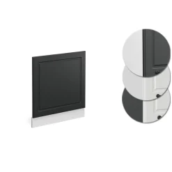 Frontblende R-Line Anthrazit Landhaus 60 cm ohne Arbeitsplatte Vicco