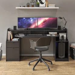 Gaming Tisch Joel Schwarz 179.8 x 65.5 cm Vicco