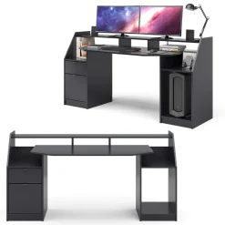 Gaming Tisch Joel Schwarz 179.8 x 65.5 cm Vicco
