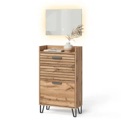 Garderobe Amber Eiche Wotan 59.8 x 100 cm 2 Teile Vicco