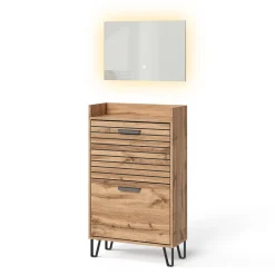 Garderobe Amber Eiche Wotan 59.8 x 100 cm 2 Teile Vicco