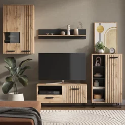 Garderobe Amber Eiche Wotan 59.8 x 100 cm 2 Teile Vicco