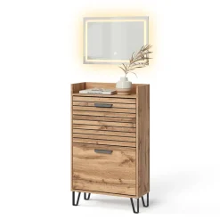 Garderobe Amber Eiche Wotan 59.8 x 100 cm 2 Teile Vicco