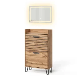 Garderobe Amber Eiche Wotan 59.8 x 100 cm 2 Teile Vicco