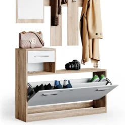 Garderobe Billy Sonoma/Weiß 100 x 111.6 cm Vicco